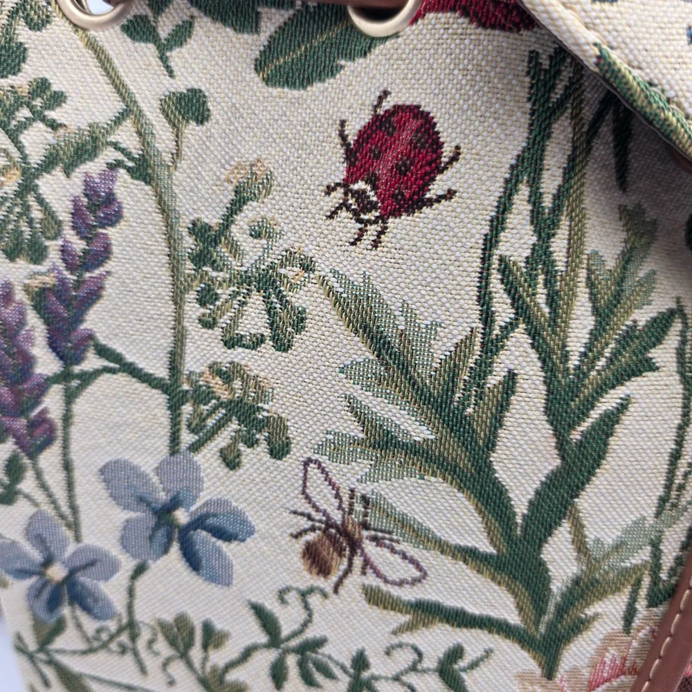 Tapestry Floral Backpack Witchy Moth Cottagecore Fairycore Grandmacore Botanical